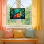 Butterfly Emerging from Chrysalis Rectangular Stained Glass Suncatcher – Hanging Window Panel with Animal & Nature Scene – Vibrant Glass Art Gift for Wildlife, Fantasy, Nature Lovers sx7j5L - Image 5
