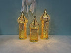 Moroccan Style Vintage Lantern Metal Decorative Table Lamp 12.68" Tall Moroccan Lantern Decorative Candle Holder Lamp for Ramadan Decor Home Living Room Bedroom Garden Yard Weddings Parties 05 - Image 3