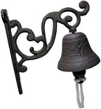 Cast Iron Door Dinner Bells Hanging Garden Bell Lawn, 2, as described - Image 3