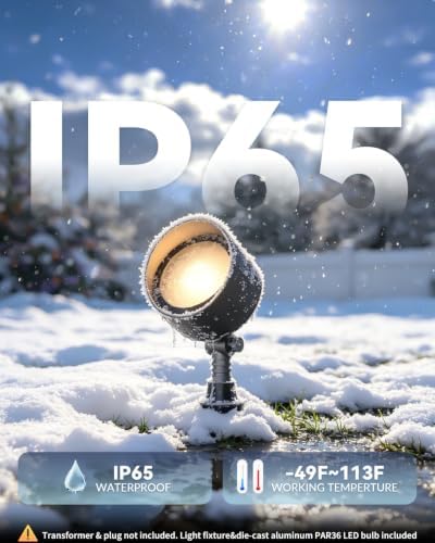 PAR36 LED Landscape Spotlights Flood Light 2-Pack 10W 2700K 12-24V - Image 3
