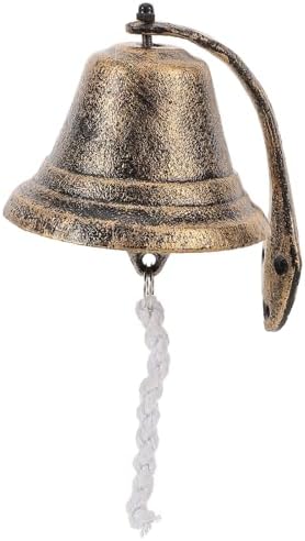 Vintage Cast Iron Wall Bell Door Hanging Decor for Home by JEWEDECO