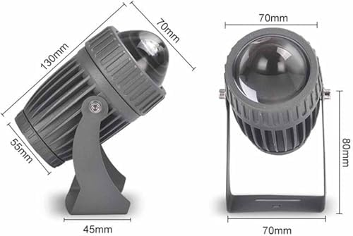 10w Led Floodlight - Ip65 Waterproof Outdoor Spotlight, Long Range Rotating Beam, Ideal for Landscape Lighting, Architecture, and Wall Washing White B-(AC85-265V) - Image 3
