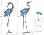 Natelf Outdoor Garden Crane Statues Blue Heron for Lawn Yard Decor - Image 5
