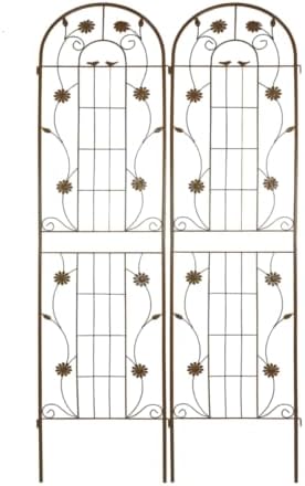 Garden Trellis for Climbing Plants Outdoor, 2-Pack 86" Metal Rustproof by Unknown