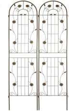 Garden Trellis for Climbing Plants Outdoor, 2-Pack 86" Metal Rustproof by Unknown