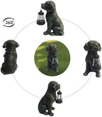 Solar Resin Dog Statue - Garden Art Figurine Dog for Yard Patio Lawn Balcony Decor, Home Houses Holiday Lighting, Outdoor Decoration, Unique Birthdays Ideal Gifts for Mom Grandma Women Wife Sister - Image 5