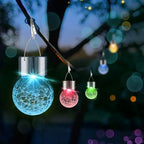 Solar Lights Outdoor Hanging Decorative Globe 24 Pack, Waterproof Solar Lantern with Handle and Clip, Solar Powered Glass Ball Lights for Garden Yard Fence Tree Umbrella Holiday Décor, Color Changing - Image 2
