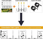 3 Pack Extension Path Lamps Landscape Path Lights, Connect 24 Lamps on One Adapter, IP65 Waterproof LED Path Lights for Lighting Up Your Garden, Pathway, Walkway (Warm White) - Image 2