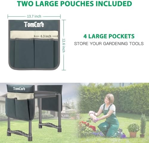 TomCare Garden Kneeler and Seat, 11.12" Kneeling Pad Sturdy Garden Bench - Image 4