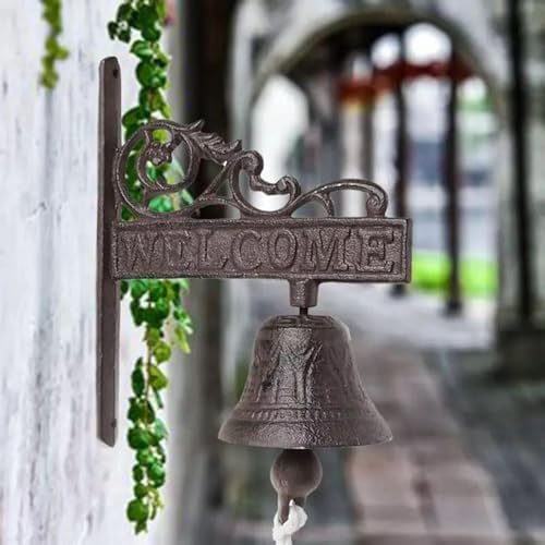 Cast Iron Bell For Outdoor Vintage Cast Iron Dinner Bell As Entry Door Bell - Image 2