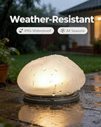 Solar Glass Garden Pebbles,Solar Pebble Lights Outdoor,Pebble Shape Decorative Rock Lights Waterproof Solar,Glowing Cobblestone Stones for Outdoor Landscape Lighting,for Pathway,Yard Decor (Cold) - Image 3