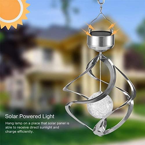 Ulalaza Solar Wind Chime Outdoor LED Color Changing Solar Lights Romantic Décor for Patio Garden Yard Home (Colorful) - Image 3