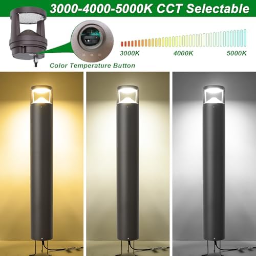 LED Bollard Landscape Light 24W 42Inch Outdoor Modern Pathway lighting - Image 3