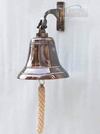 6" Solid Brass Bell Marine Wall Mounted Ship Bronze Finished Hanging Bell Perfect for Dinner, Indoor, Outdoor, School, Bar, Reception, Last Order & Church By The Metal Magician - Image 6