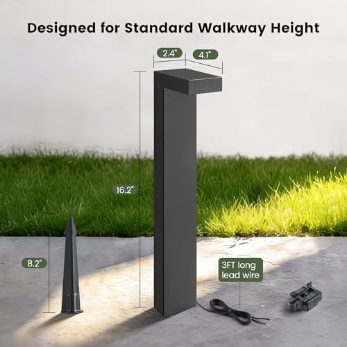 SURAIELEC 4 Pack Low Voltage Landscape Lighting, Warm White, Aluminum - Image 7