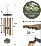Personalized Golf Theme Memorial Wind Chimes - Image 6