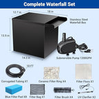 NFESOLAR Large Capacity Stainless Steel Pond Waterfall Filter System - Image 4