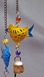 Beautiful Large Wind Chimes Outdoor Sound Rich Relaxing Tones - Carousel with Tin Bells and Beads - Music to Your Ears (6 x 15 inches, Red Green Blue Birds) - Image 4