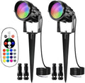 9W Low Voltage Landscape Lighting with Connectors RGB Color Changing LED Landscape Spotlight Remote Control Waterproof Spot Lights Garden Patio Spotlight Decorative for Outdoor 12V AC DC by AHSELLUS