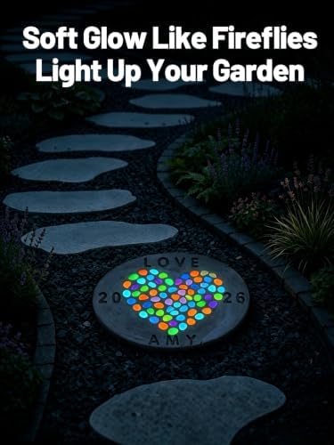 10in Glow in the Dark Stepping Garden Stone Kit, All-in-1 Family DIY Gifts - Image 2