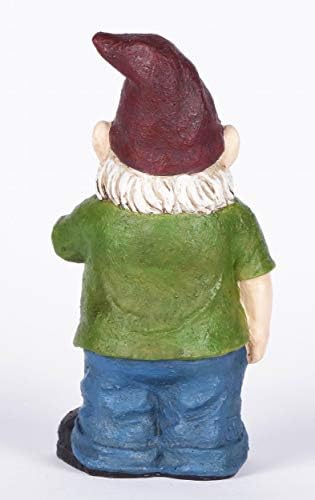 Hi-Line Gift Ltd, Gnome Smoking, 9.75-inch Height, Indoor Outdoor Statue Figurine - Image 3
