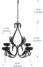3 in 1 Ambient Lighting Chandelier Chain Hang Metal Wall Sconce - Image 3