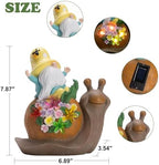 Etlemonde Solar Gnome Snail Statue, Garden Decor - Image 2
