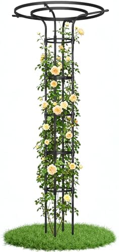 Garden Trellis for Climbing Plants Outdoor,84.6" Tall Umbrella Trellis by PlusYard