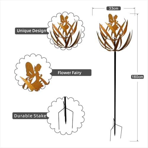 Wind Spinner for Yard and Garden Metal Kinetic Wind Sculptures for Outdoor Decorations(63 x 12.99 inches) - Image 7