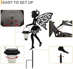 SUNNYPARK 2 Pack Solar Fairy Garden Metal Stake Decorative Lantern - Image 4