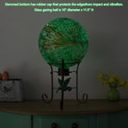 10" Diameter Garden Gazing Balls with Metal Stand for Garden(Green) - Image 5