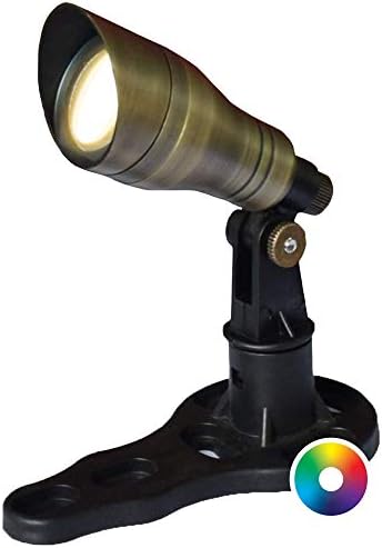Ignite 3 Watt RGB Brass LED Spotlight Kit with Transformer & Remote by Ignite