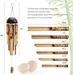 ASTARIN Bamboo Wind Chimes for Outside,Handcrafted Wooden Wind Chimes - Image 4