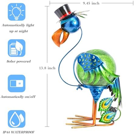 MUMTOP Solar Peacock Lights Outdoor Decoration Waterproof Lanterns - Image 6