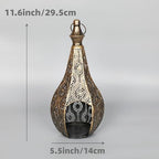 11.6inch Moroccan Lantern Lamp Decorative Candle Holders for Ramadan Decorations, Hanging, Outdoor Patio or Porch, Indoor Home Decor（Bronze） - Image 5