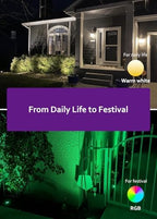 Spotlight Outdoor for Halloween Christmas: 4-in-1 RGBW Low Voltage Landscape Lighting Kit with Plug-in Transformer | 6W 24V IP65 Waterproof Color Changing LED Spot Lights with Remote for Yard Garden - Image 4