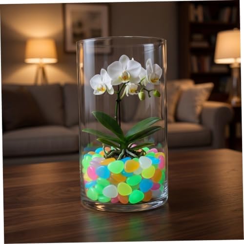 Glow in Dark Garden Pebbles 500pcs Resin Decorative Stones - Image 4