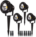 20W Led Spotlights Outdoor Landscape Lights,Low Voltage Led Landscape Lighting, 12V ~24V AC/DC Waterproof Landscape Spotlights with Stake for Tree Flag Lights 3000K Ultra Warm White (4Pack) by EAGLOD