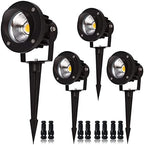 20W Led Spotlights Outdoor Landscape Lights,Low Voltage Led Landscape Lighting, 12V ~24V AC/DC Waterproof Landscape Spotlights with Stake for Tree Flag Lights 3000K Ultra Warm White (4Pack) by EAGLOD