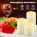 Real Wax Rechargeable Candles Flickering Realistic,Warm White - Image 3