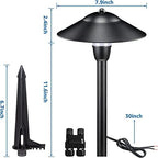 SUNVIE 3W Low Voltage Pathway Lights, 8-Pack 3000K 12-24V Classic Aluminum - Image 6