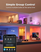 Govee BR30 Smart Light Bulbs 850 LM, RGBWW E26 Base 4 Pack - Image 6
