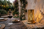 Moroccan Brass Wall Lamp Sconce Home Decor, Handmade Lighting Copper Metal Lights Turkish Lamp, Ramadan Candle Lantern, Candle Holder, Indoor Outdoor, Patio, Porch, Shelf, Garden (Cylinder) - Image 3