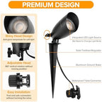 LUTEC 12V Low Voltage Landscape Lighting, Die-cast Aluminum Spot Lights with Connectors, IP65 Waterproof Outdoor Landscape Spotlights, 5W 550LM Warm White 3000K for Tree Garden Yard Pathway, 8 Pack - Image 4