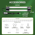 Hlite LED Grow Light 16 inch, Hanging Full Spectrum Linkable 2 Pack - Image 6