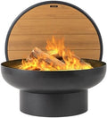 DENKOE Iron Fire Pit Table with Lid, Extra Thick and Heavy Duty Fire Bowl, Deep Round Firepit for Outdoor Bonfire Gatherings, Wood Burning Firepits for Outside Patio, Modern Outdoor Fire Pits by DENKOE