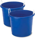 HOMZ Utility Tub, Storage Bucket with Rope Handles, 17 Gal, Blue, 2 Pack by Homz