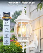 VIANIS Large White Porch Lights Outdoor Dusk to Dawn, Anti-Rust, Waterproof - Image 3