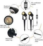 SUNTHIN Outdoor Landscape Lighting, 12 Pack LED Spot Lights Kit, Warm White - Image 3