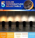 CLOUDY BAY [6 Pack] 5W Well Lights Low Voltage Landscape Lighting,12V-24V Waterproof Outdoor Side-lit Light,2700-5000K 5CCT In Ground Lights for Fence Pathway Deck, IP67 Rating,Bronze - Image 6